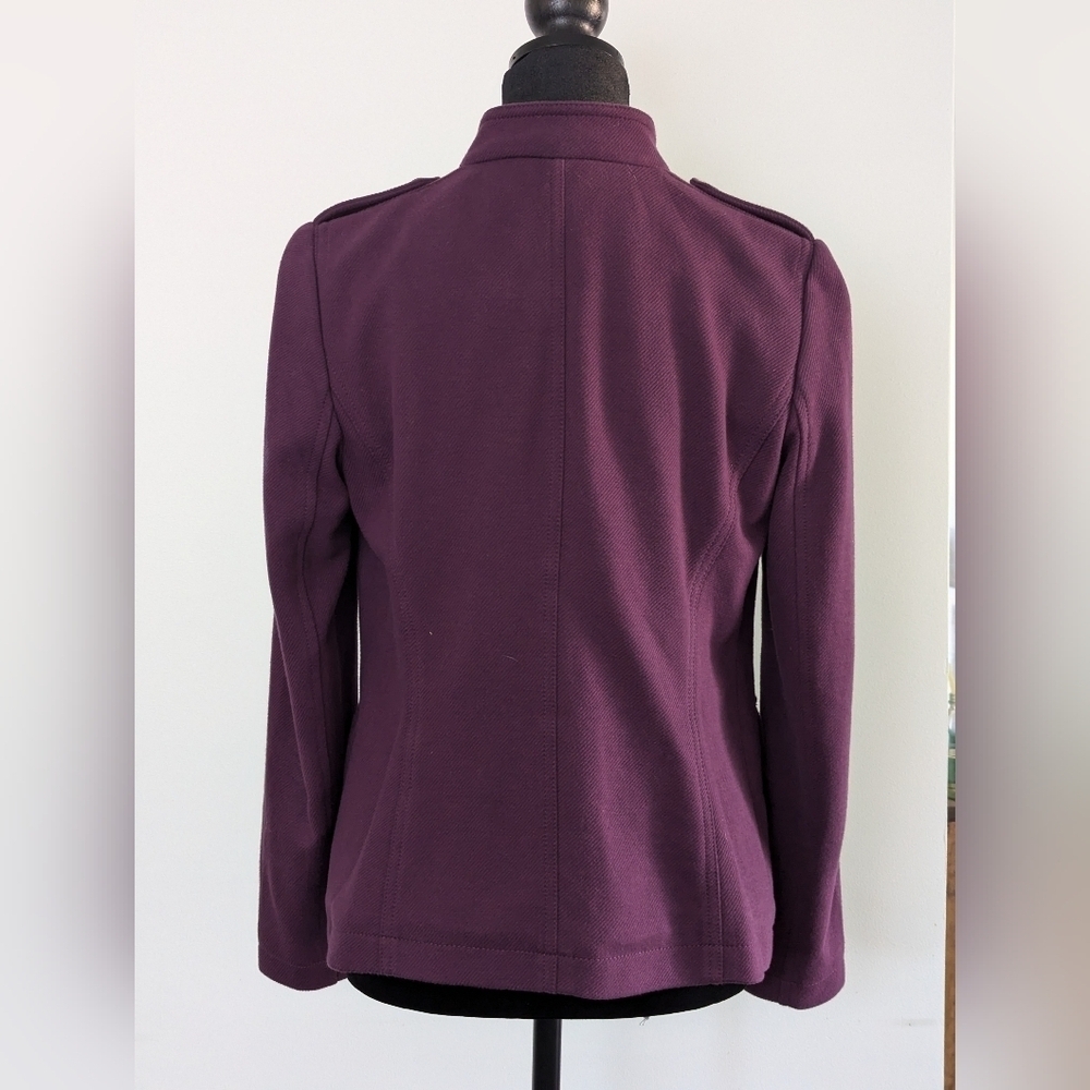 Talbots Purple Jacket military style size 4 - Picture 6 of 11
